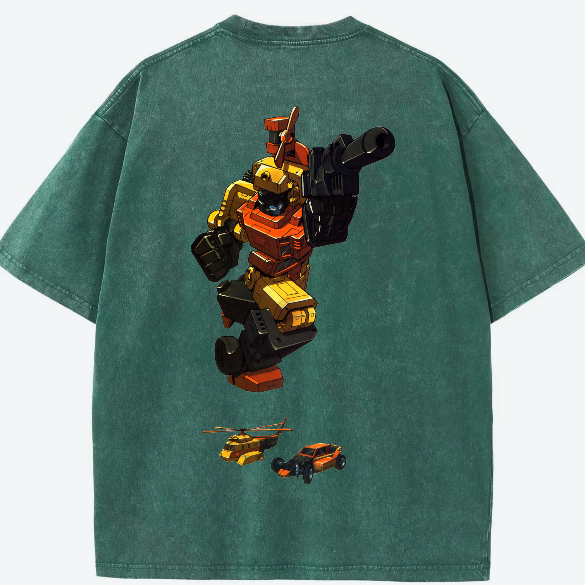 （画像用）  綿100% ヴィンテージ風 半袖Tシャツ（背面プリント）